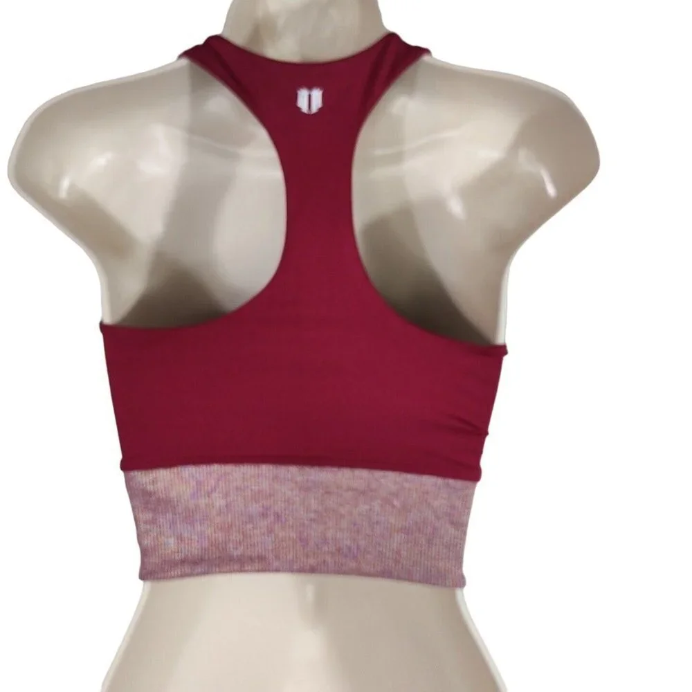 Eleven Venus Williams Workout Shine Racerback Tennis Sports Bra Size S Red NWOT - Picture 3 of 8